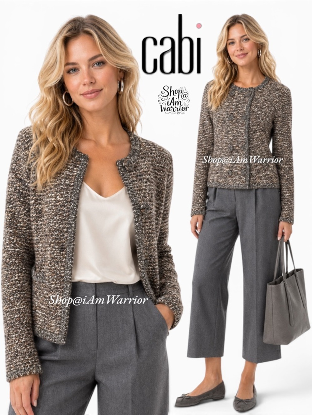 CAbi textured sweater jacket/cardigan blazer *shop@iAmWarrior